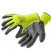 Перчатки рабочие с нитриловым покрытием гофрированные VECHTE размер 10 — купить оптом и в розницу в интернет магазине GTV-Meridian.